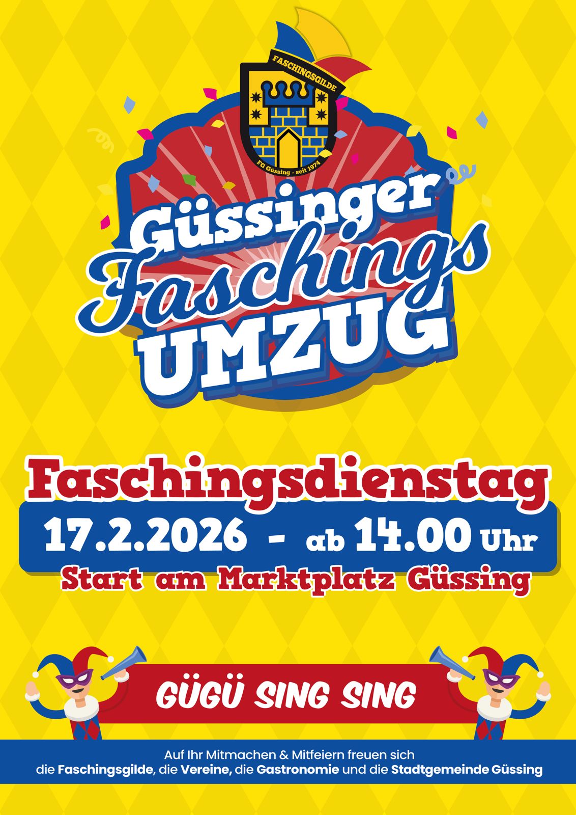 Plakat Faschingsumzug